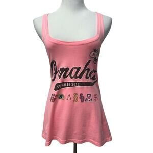 NCAA 2012 CWS Omaha Top Womens Small Tank Pink Racerback